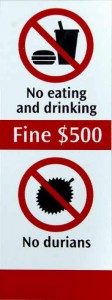 No-durians-sign